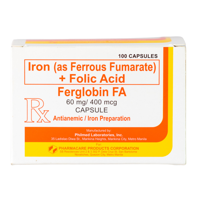 Iron (as Ferrous Fumarate) + Folic Acid